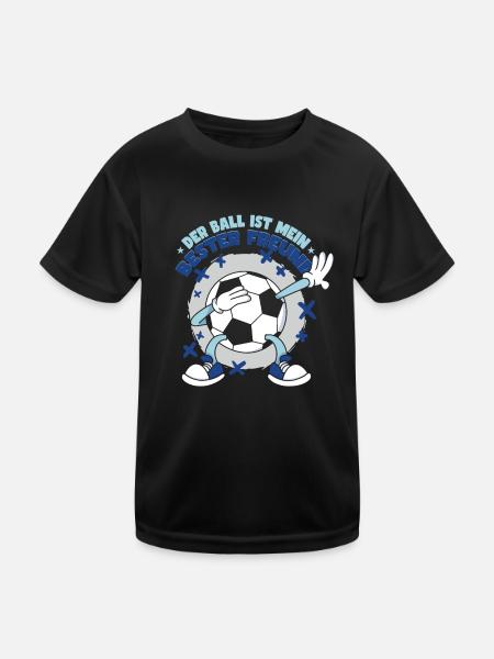 Fußball Dab Kinder Fußballspieler Sprüche - Kinder Funktions-T-Shirt - Schwarz - Vorne