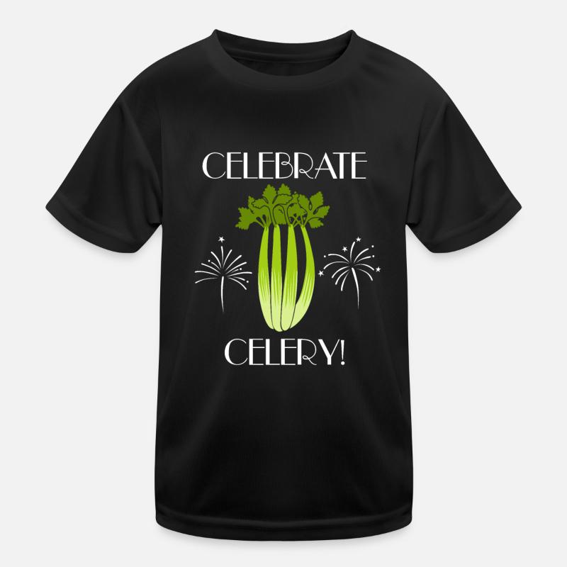 Celebate Celery Ironic Vegetables Leek Kids Functional T-Shirt