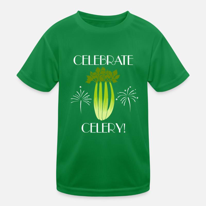 Celebate Celery Ironic Vegetables Leek Kids Functional T-Shirt