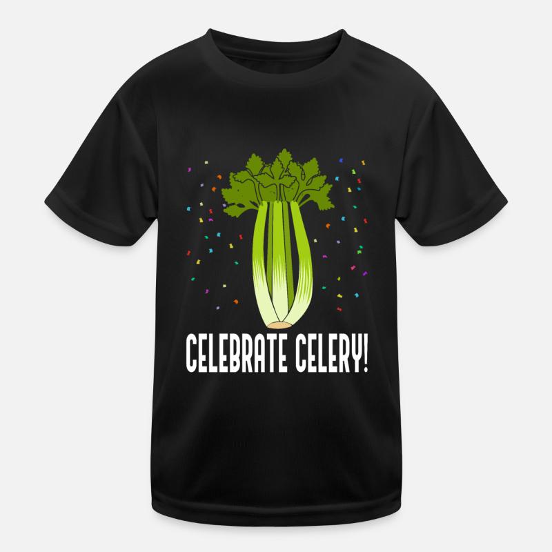 Celebrate Celery Ironic Vegetables Leek Food Kids Functional T-Shirt