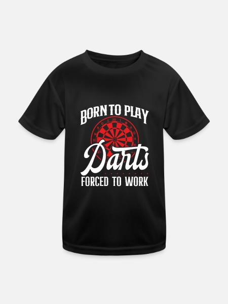 Né pour jouer aux fléchettes - T-shirt sport Enfant - noir - Devant