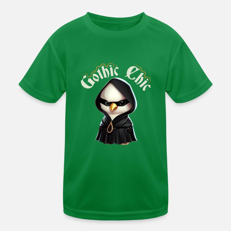 Gothic Chic Emo Chicken, Funny Death Metal Goth Kinder Funktions-T-Shirt