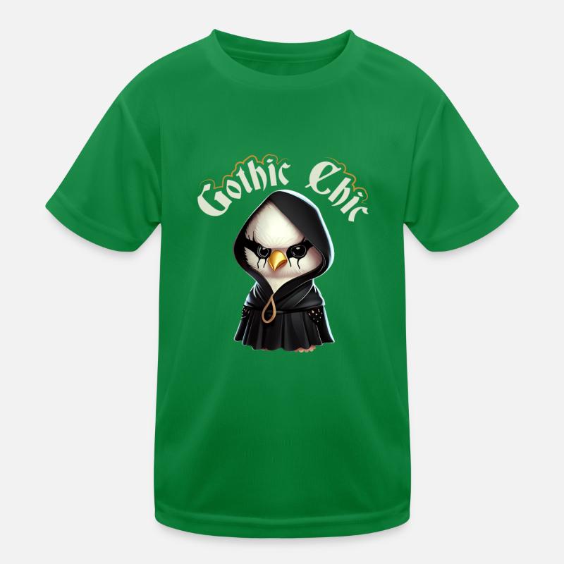 Gothic Chic Emo Chicken, Funny Death Metal Goth Kinder Funktions-T-Shirt