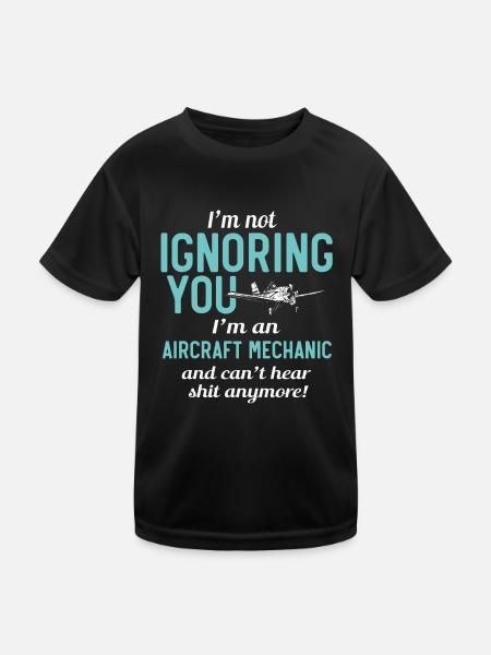 Mécanicien d’aéronefs, mécanicien d’aéronefs - T-shirt sport Enfant - noir - Devant