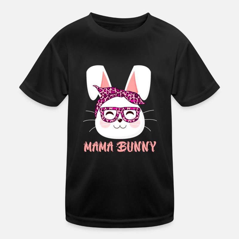 Maman Lapin Lapin Visage Cool Lapin de Pâques Maman T-shirt sport Enfant