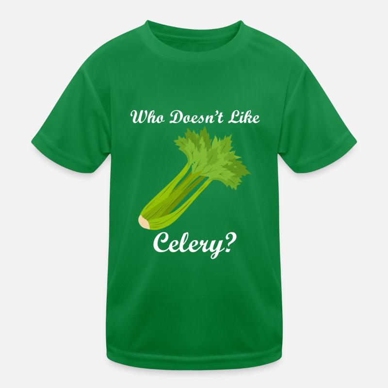 Healthy Food Vegetables Celery Eating Kids Functional T-Shirt
