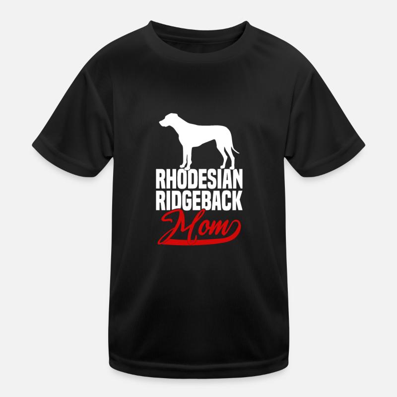 Rhodesian Ridgeback Mom - Kinder Funktions-T-Shirt - Schwarz