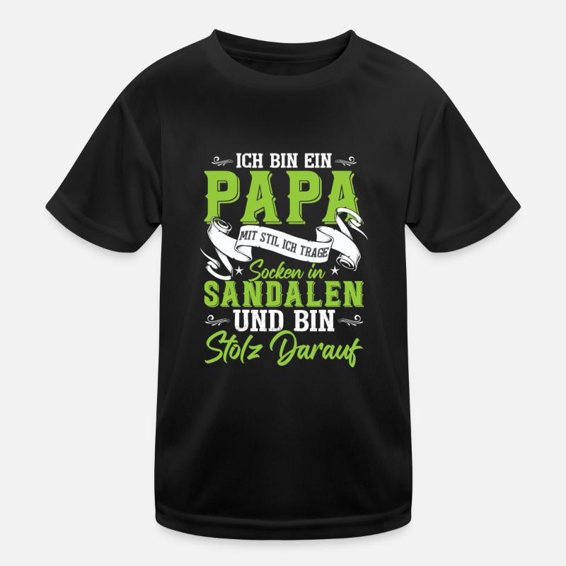 Ich bin der Papa mit Stil Kinder Funktions-T-Shirt