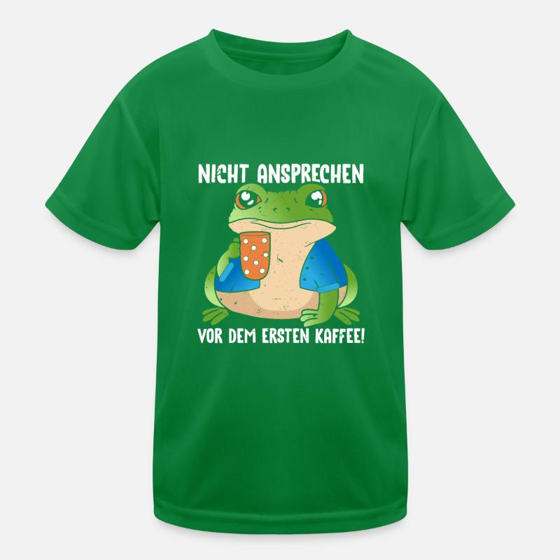 Pinguin Nicht Ansprechen Vor Dem Ersten Kaffee Kinder Funktions-T-Shirt