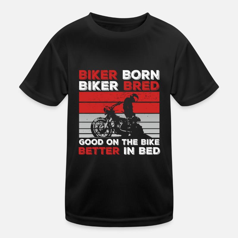 Motorrad Biker Ehemann Papa Kinder Funktions-T-Shirt