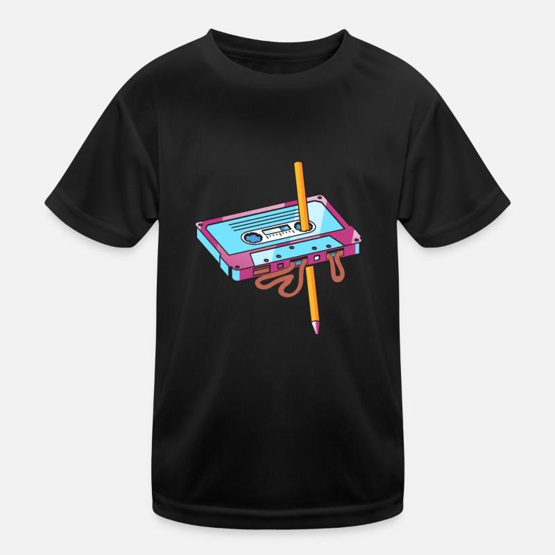 Kassette mit Bleistift Kinder Funktions-T-Shirt