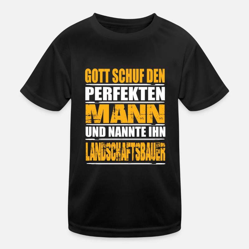 Landschaftsbauer Kinder Funktions-T-Shirt