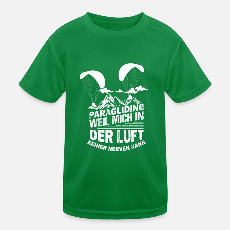 Paragliding Gleitschirm Kinder Funktions-T-Shirt