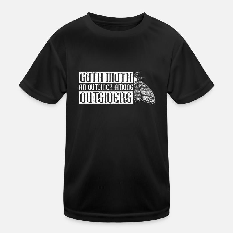 Goth Moth outsiders among outsiders Gothic Kids Functional T-Shirt