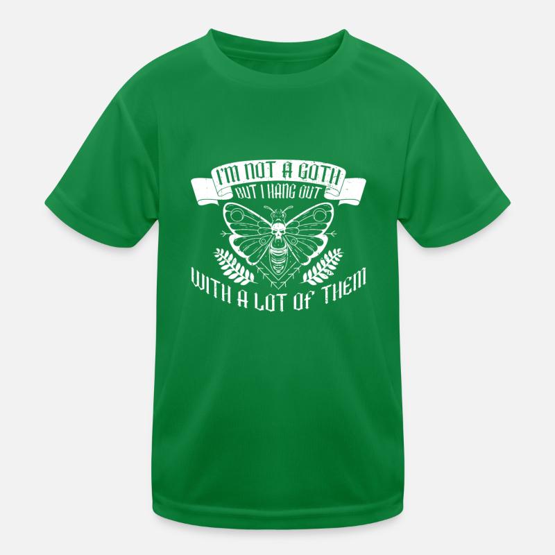 Goth Moth Gothic Grufti Emo Spruch Kinder Funktions-T-Shirt