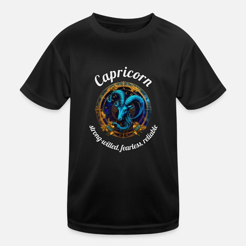 Capricorn Sternzeichen Steinbock Astronomie Kinder Funktions-T-Shirt