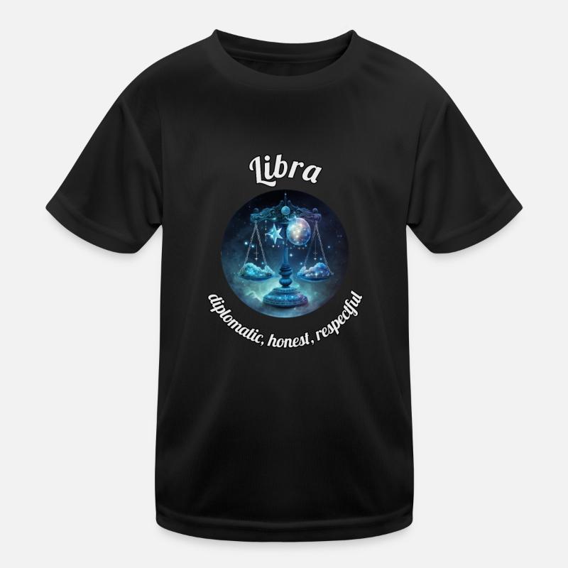 Libra Sternzeichen Waage Astronomie Kinder Funktions-T-Shirt