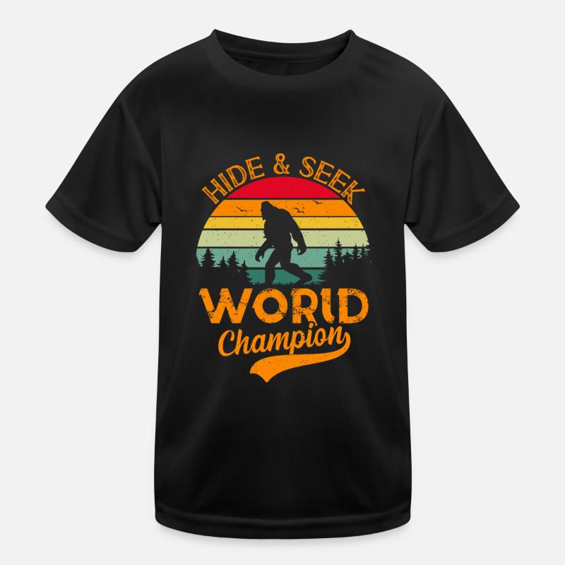 Cache-cache et cherchez Nature Garçons Randonneurs Drôle T-shirt sport Enfant