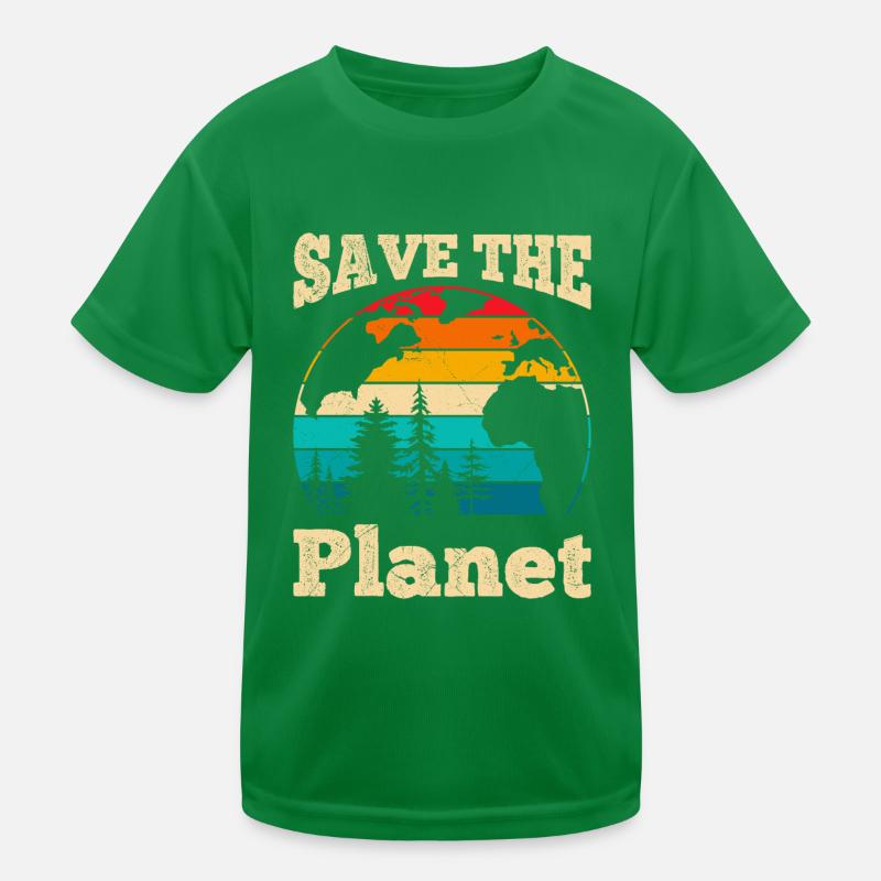 Save Our Planet Design Environmentalists Kids Functional T-Shirt