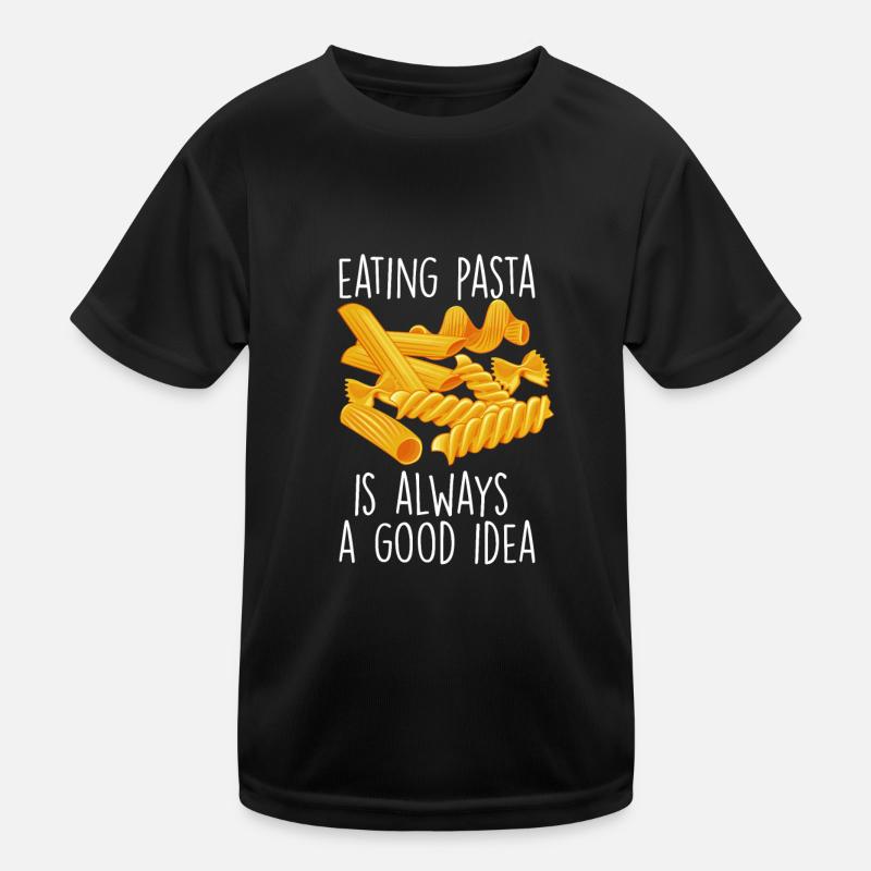 Funny Pasta Noodle Lover Kids Functional T-Shirt