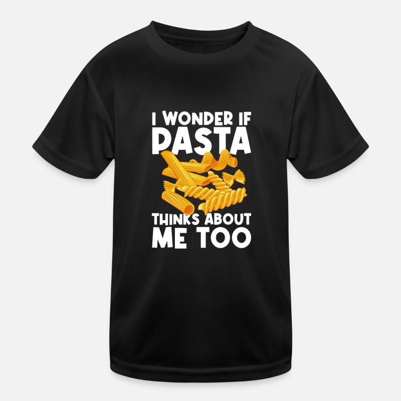 Funny Pasta Noodle Lover Kids Functional T-Shirt