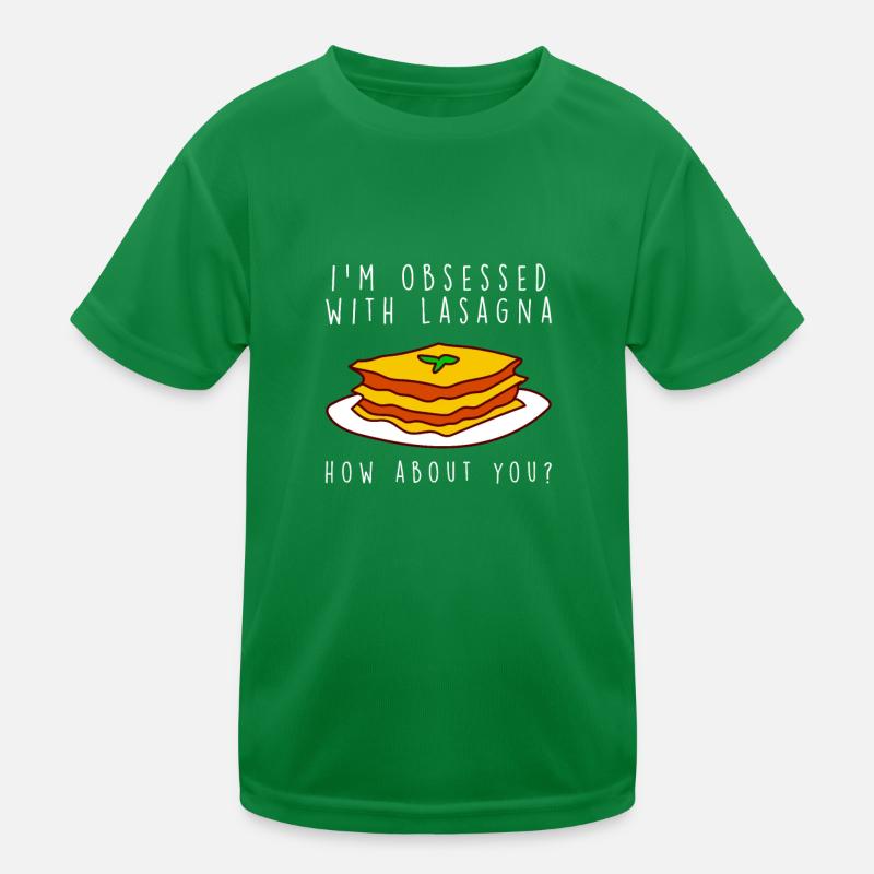 Funny Pasta Noodle Lover Kids Functional T-Shirt