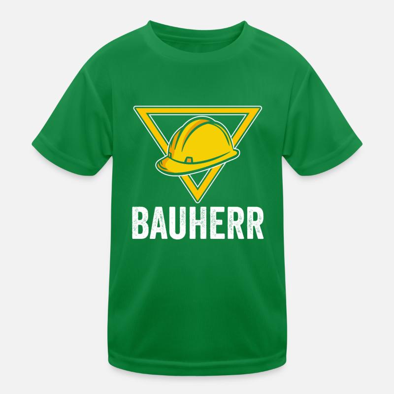 Bauherr Kinder Funktions-T-Shirt