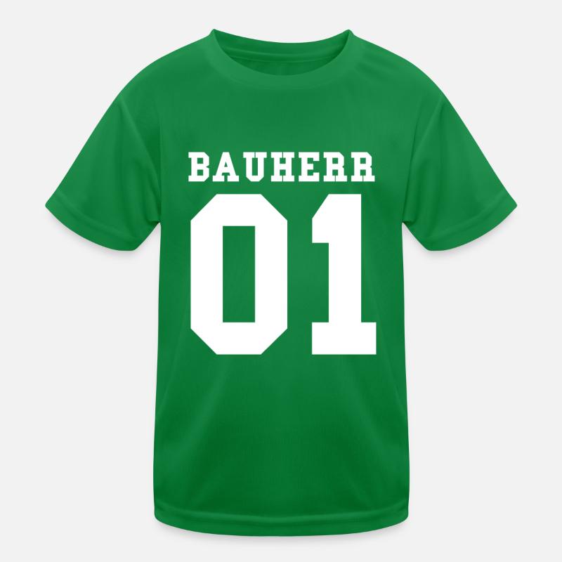 Bauherr Kinder Funktions-T-Shirt
