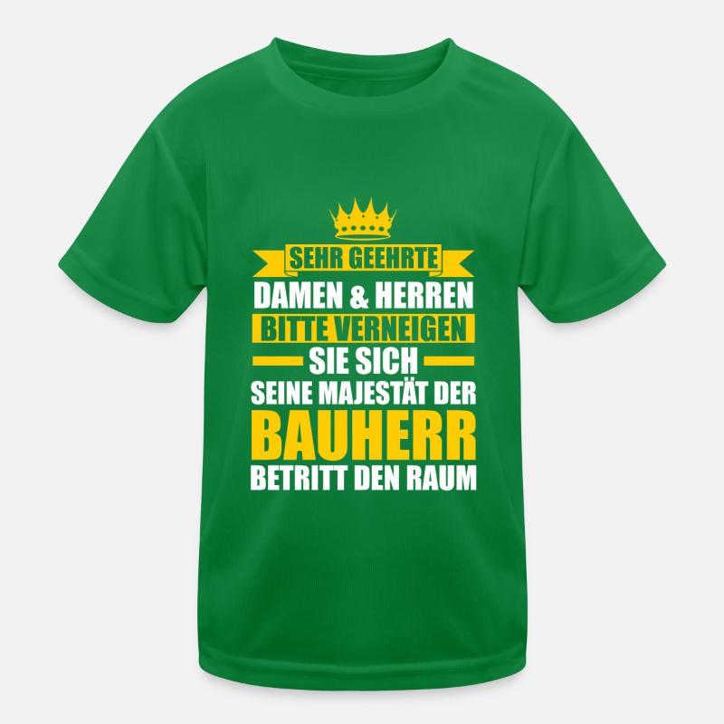 Bauherr Kinder Funktions-T-Shirt