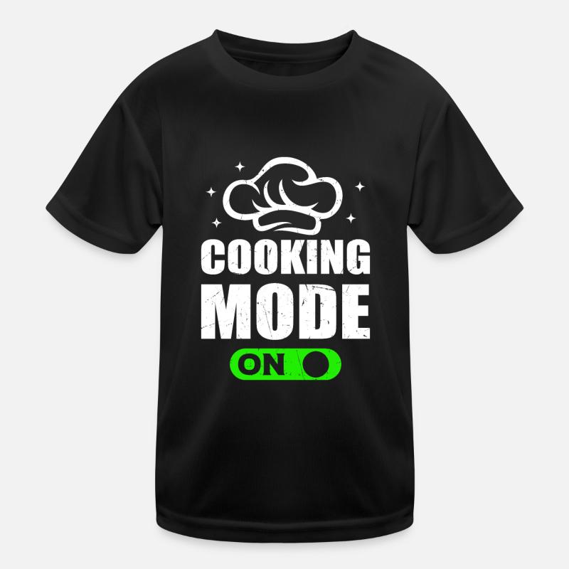 Mode de cuisson sur Cook Chapeau de chef Chef de cuisine Cook T-shirt sport Enfant