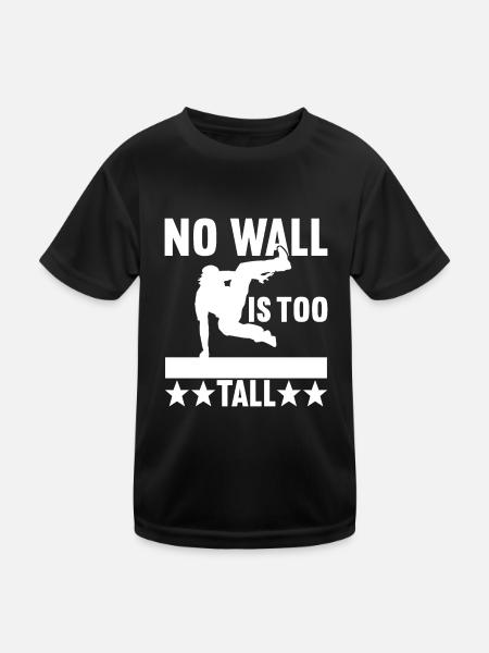 Parkour Freerunning - Kids Functional T-Shirt - black - Front
