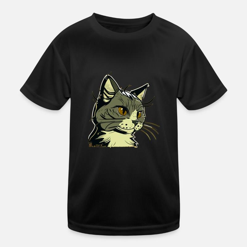 Chat dans le style comique T-shirt sport Enfant