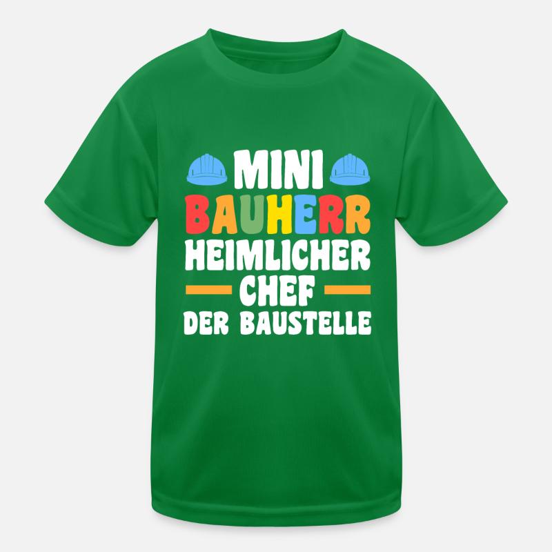 Bauherr Kinder Funktions-T-Shirt
