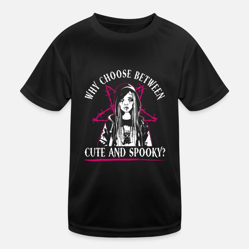 Niedlich und gruselig? - Bubble Goth Perky Goth - Kinder Funktions-T-Shirt - Schwarz