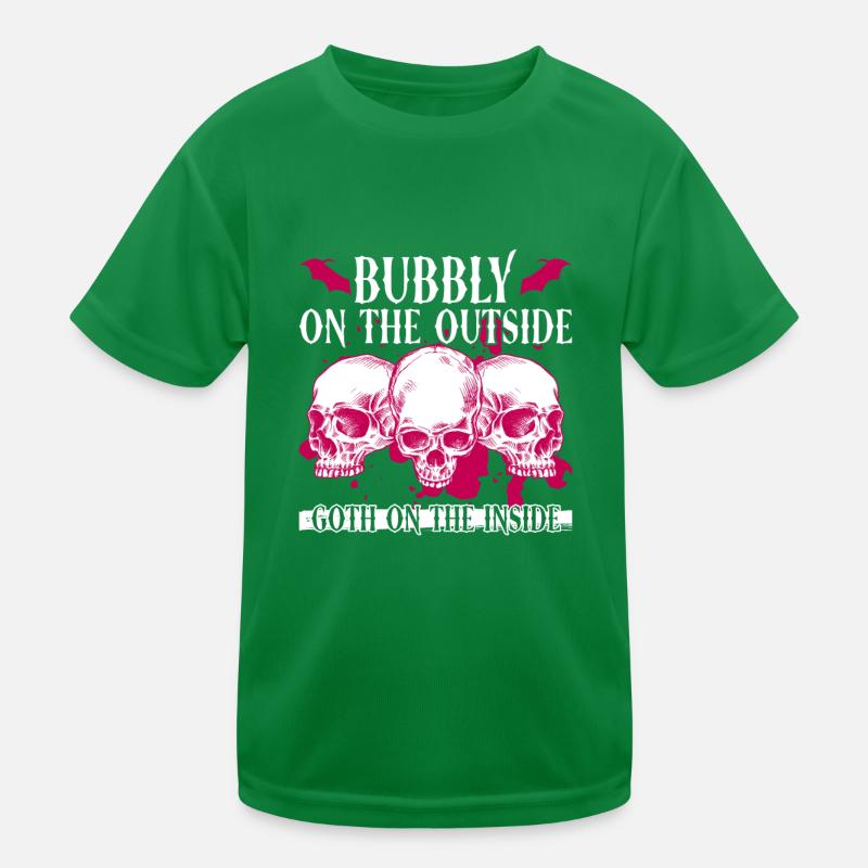 Außen sprudelnd, innen gotisch - Bubble Goth Perky Kinder Funktions-T-Shirt