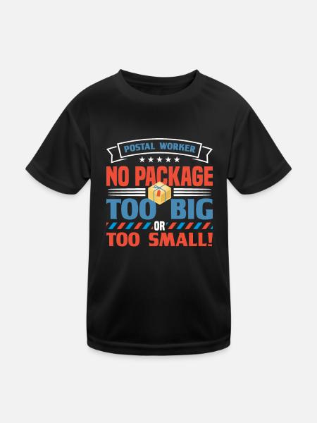 Postman Postman Letter Parcel Service Gift - T-shirt sport Enfant - noir - Devant