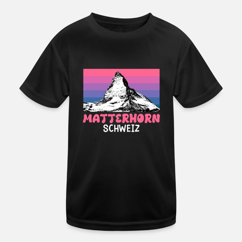 Matterhorn Bergsteiger Summit Wandern klettern Kinder Funktions-T-Shirt