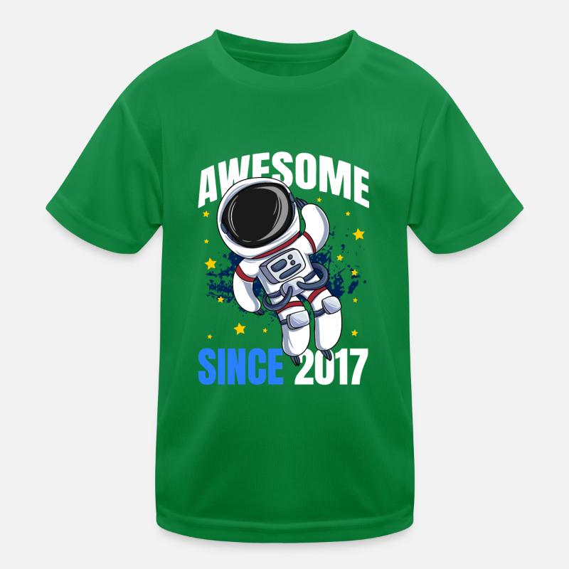 Awesome seit 2017 - 6. Astronaut Geburtstag Kinder Funktions-T-Shirt