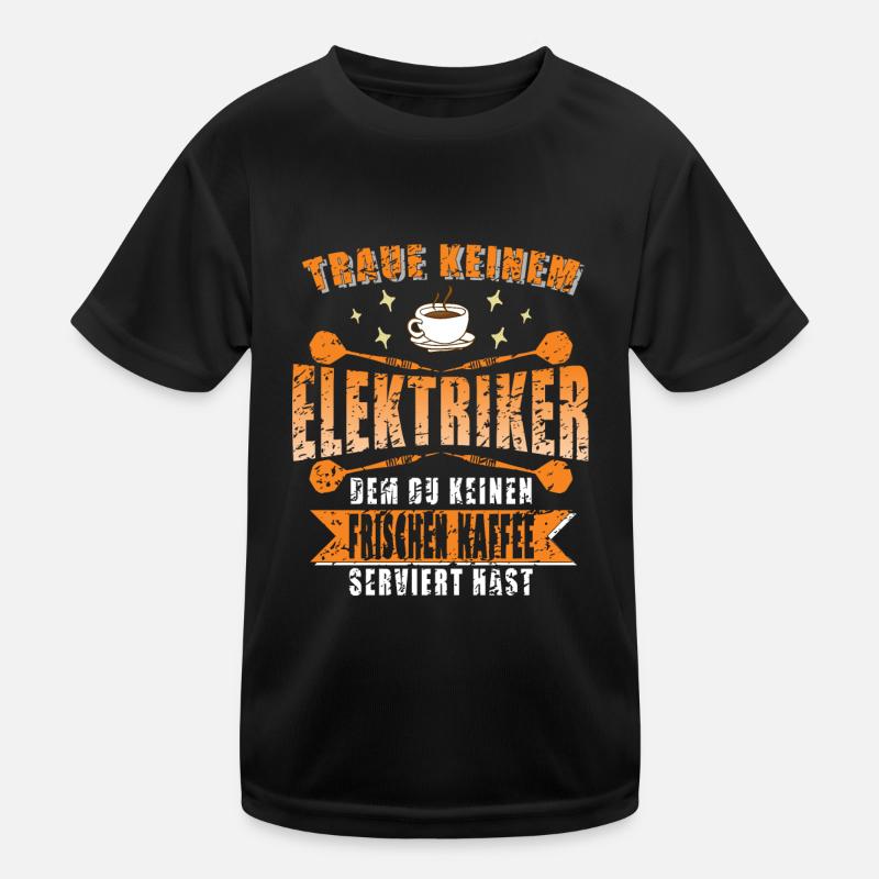 Elektriker Kaffee Kinder Funktions-T-Shirt