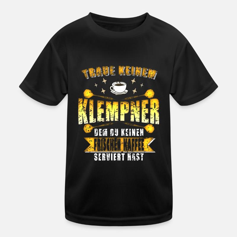 Kaffee liebender Klempner Klempner Klempner Kinder Funktions-T-Shirt