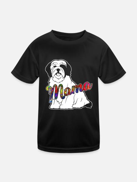 Lhasa Apso Lhasa Apso Mama - Kids Functional T-Shirt - black - Front