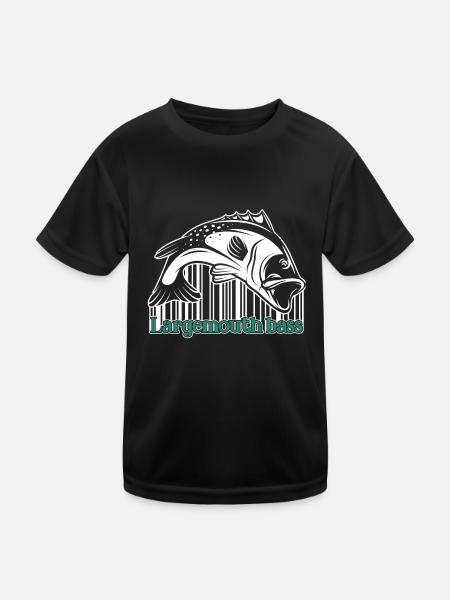 Largemouth Bass Largemouth Bass Vintage - Kids Functional T-Shirt - black - Front