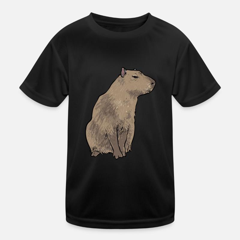 Capybara Nagetier Kinder Funktions-T-Shirt