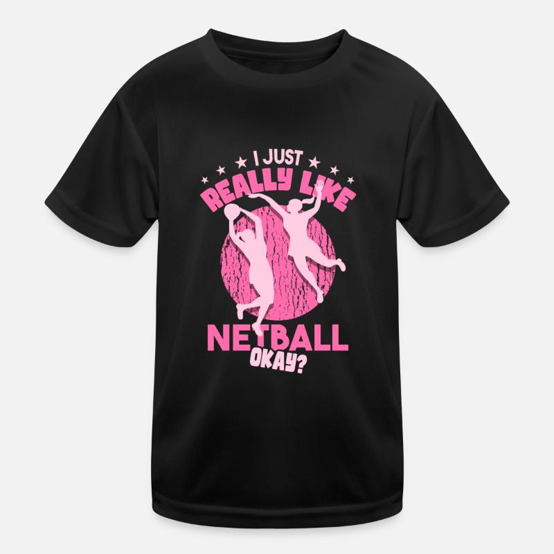 Netball Geschenk Kinder Funktions-T-Shirt