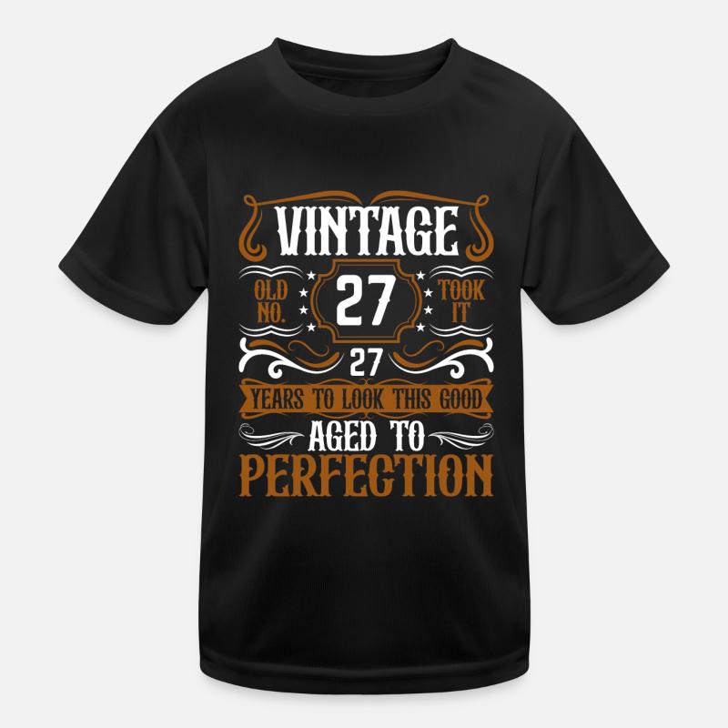 27th Birthday Vintage Retro Kids Functional T-Shirt