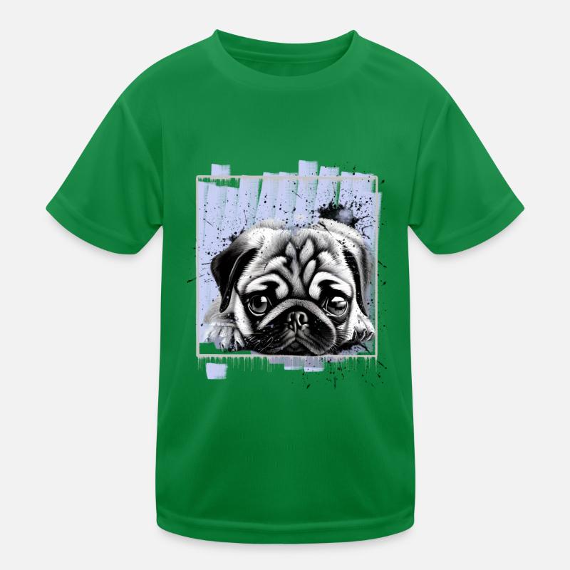 Chien carlin T-shirt sport Enfant