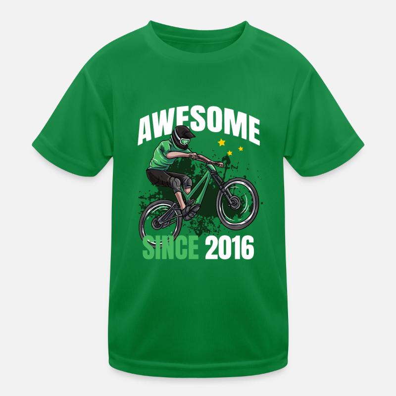 Awesome seit 2016 - 7. Mountainbike Geburtstag Kinder Funktions-T-Shirt