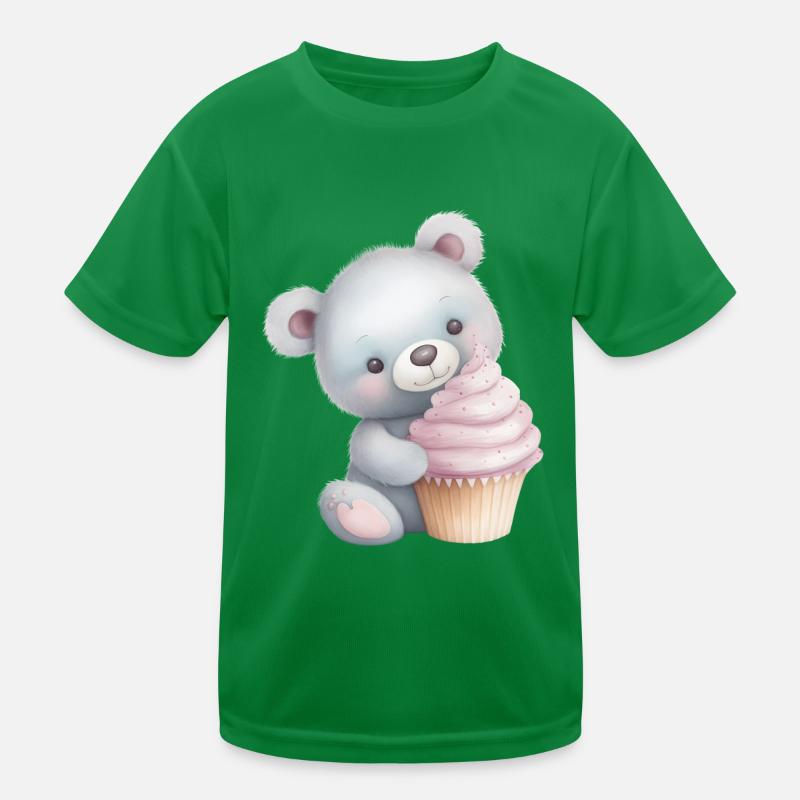 Teddy Bär Cupcake Kinder Funktions-T-Shirt