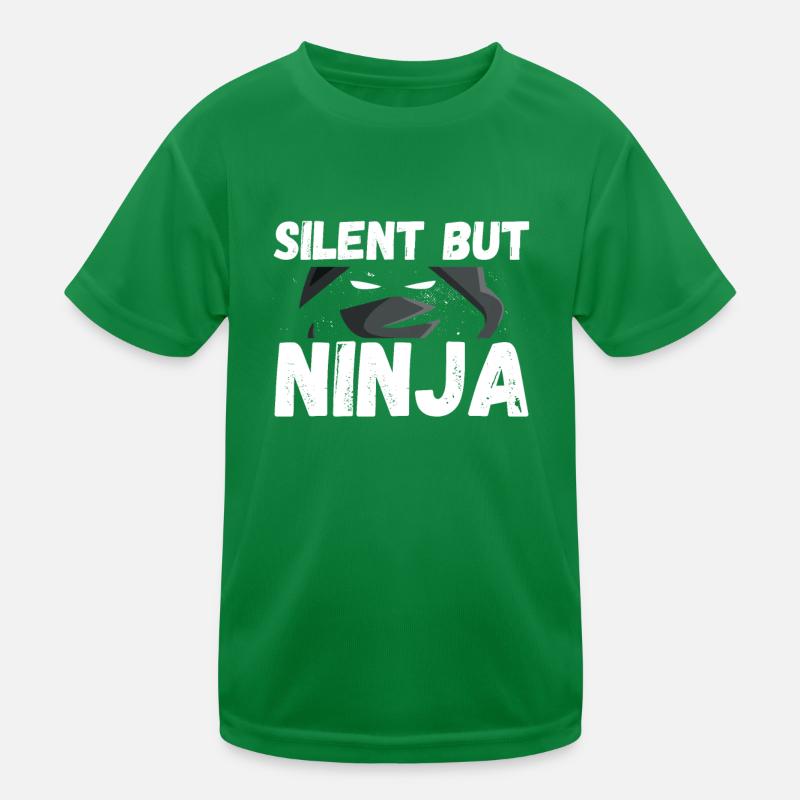 Dunkler Stiller Ninja Kinder Funktions-T-Shirt