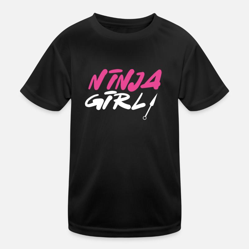 Rosa Ninja Mädchen Kinder Funktions-T-Shirt